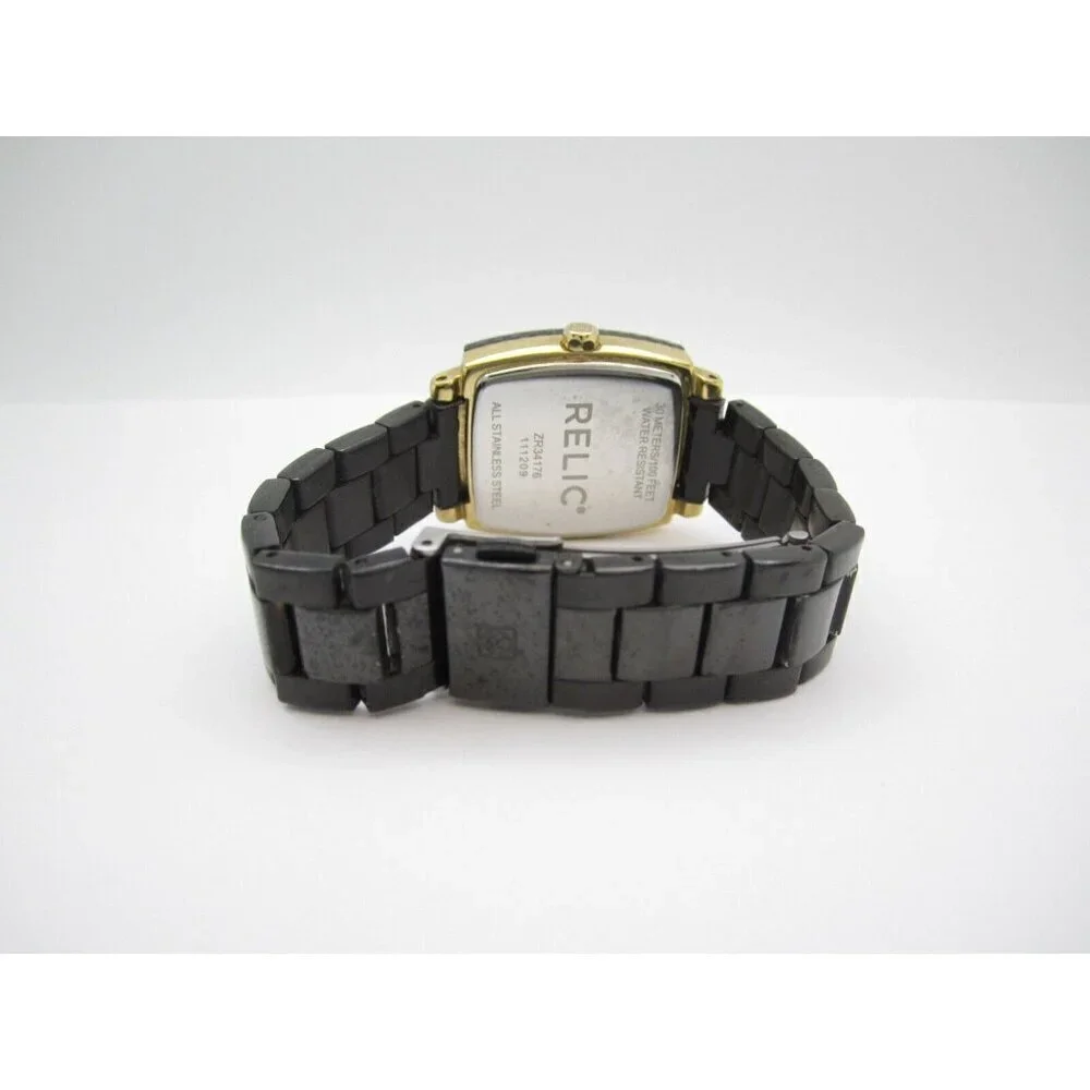Women Relic Crystals Quartz WR Analog 30mm‎ Tank Watch (H180) 
